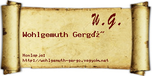Wohlgemuth Gergő névjegykártya